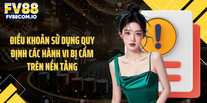 Điều khoản sử dụng quy định các hành vi bị cấm trên nền tảng